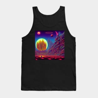 Glowing Mysterious Astral City Tank Top